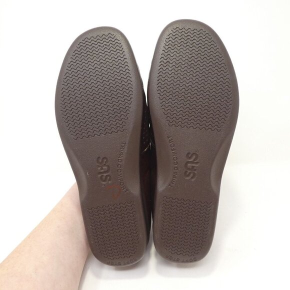 SAS Twin Loafers Womens 9 Mulch Brown Leather Slip On Comfort Lightweight - Picture 10 of 12